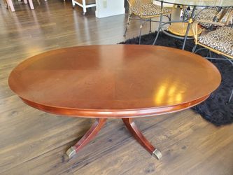 Solid Mahogany Wood Oval Coffee Table