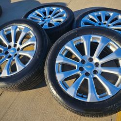 New 22" Inch OEM CHEVROLET Silverado 1500 Tahoe Suburban Wheels Rims 6x139.7 6x5.5 Bridgestone 275/50R22 Tires Hablo Espanol