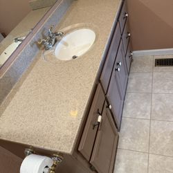 60 3/8 Single Bathroom Vanity Set With Faucet 