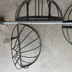 Plant Holders Metal Black x 4