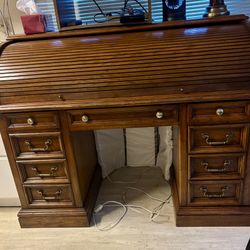 Oak Roll Top Desk