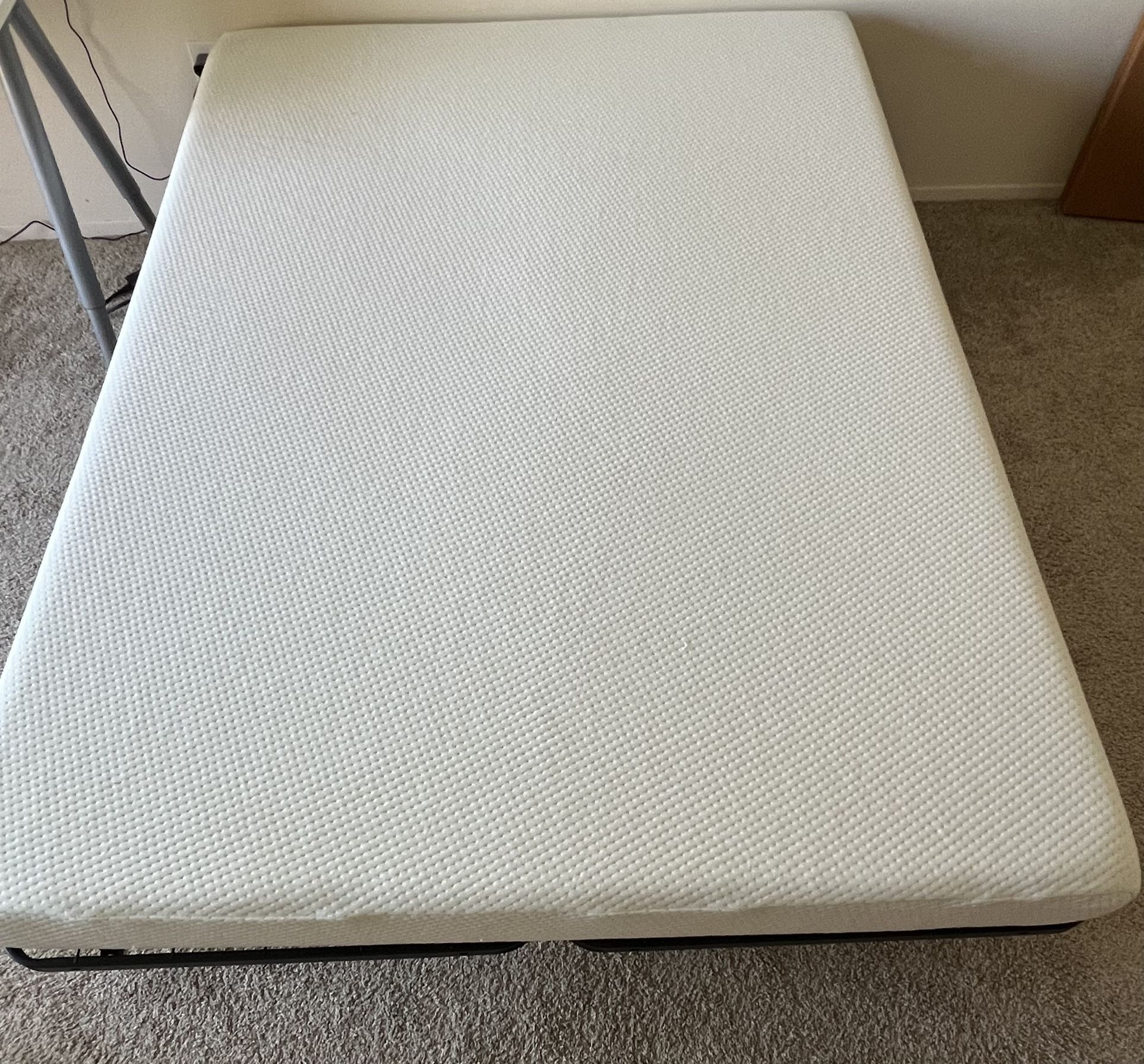 6” Memory Foam Mattress&Bed Frame& Fitted Mattress Pad (Full)