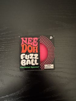 NeeDoh Fuzz Ball Pink Velvet Squeeze Squishy Fidget Toy