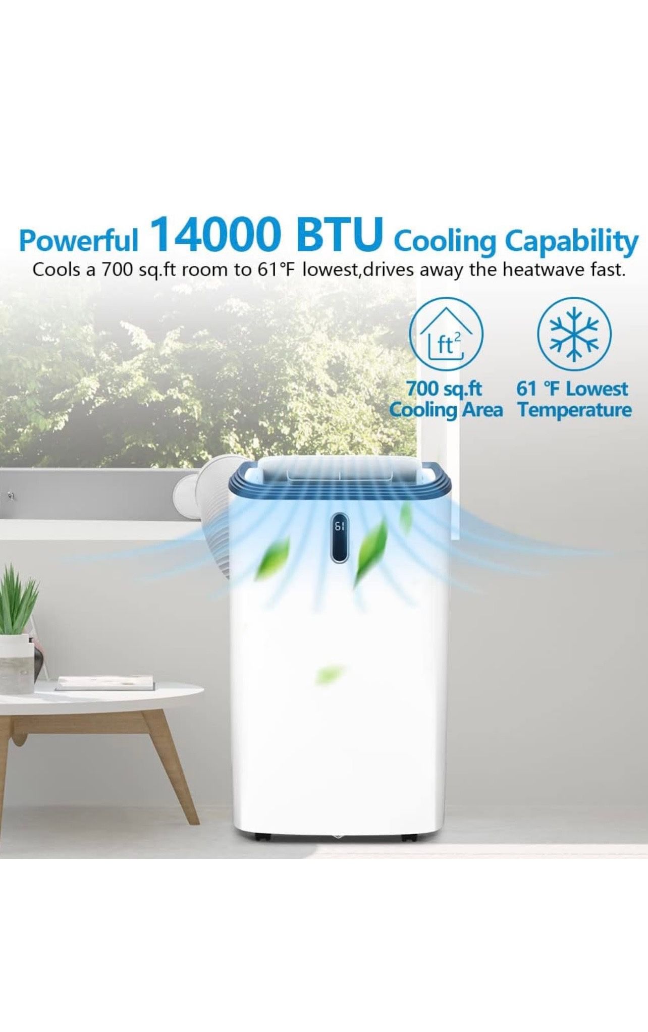 Portable Air Conditioner - Rintuf 14000BTU AC Unit