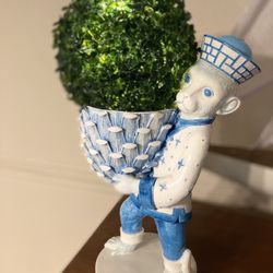 Chinoserie monkey with light up topiary 
