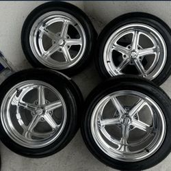 Intro Hauler All Polished 17x11 Wheels With Toyo Extensa 315/35/17 Tires For Obs Or C-10 Chevy🔥🔥🔥