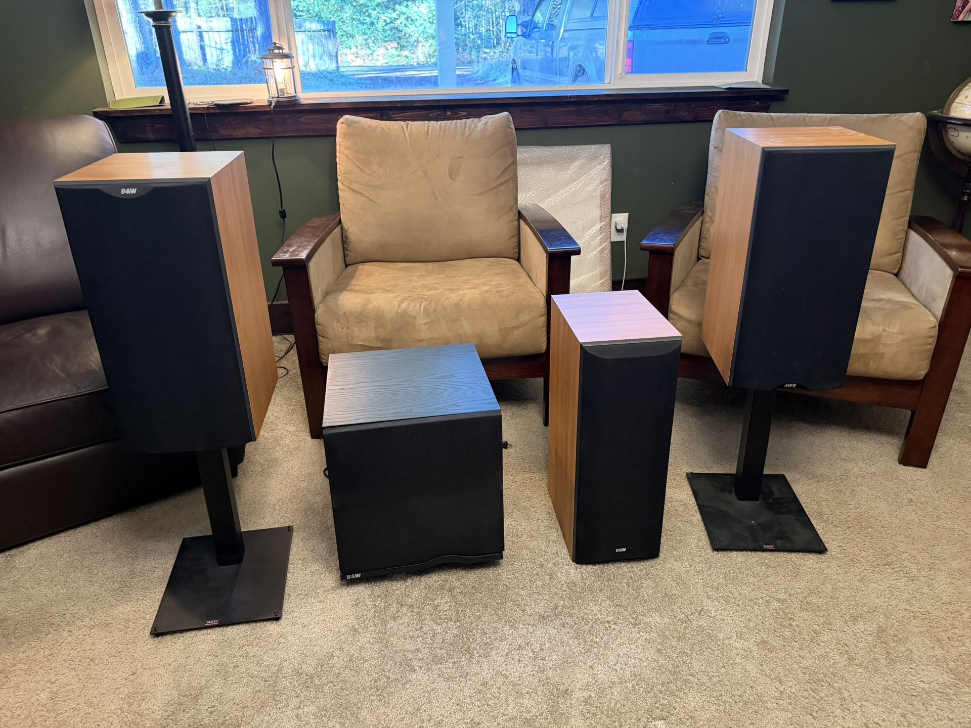 B&W Speaker Set (Left / Right, Center, & Sub-woofer)