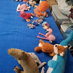 Stuffed Animals, Including 10 TY Babies,  22 Pieces In All.