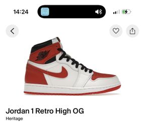 Nike Air Jordan 1 Retro Size 10.5 Heritage Marina