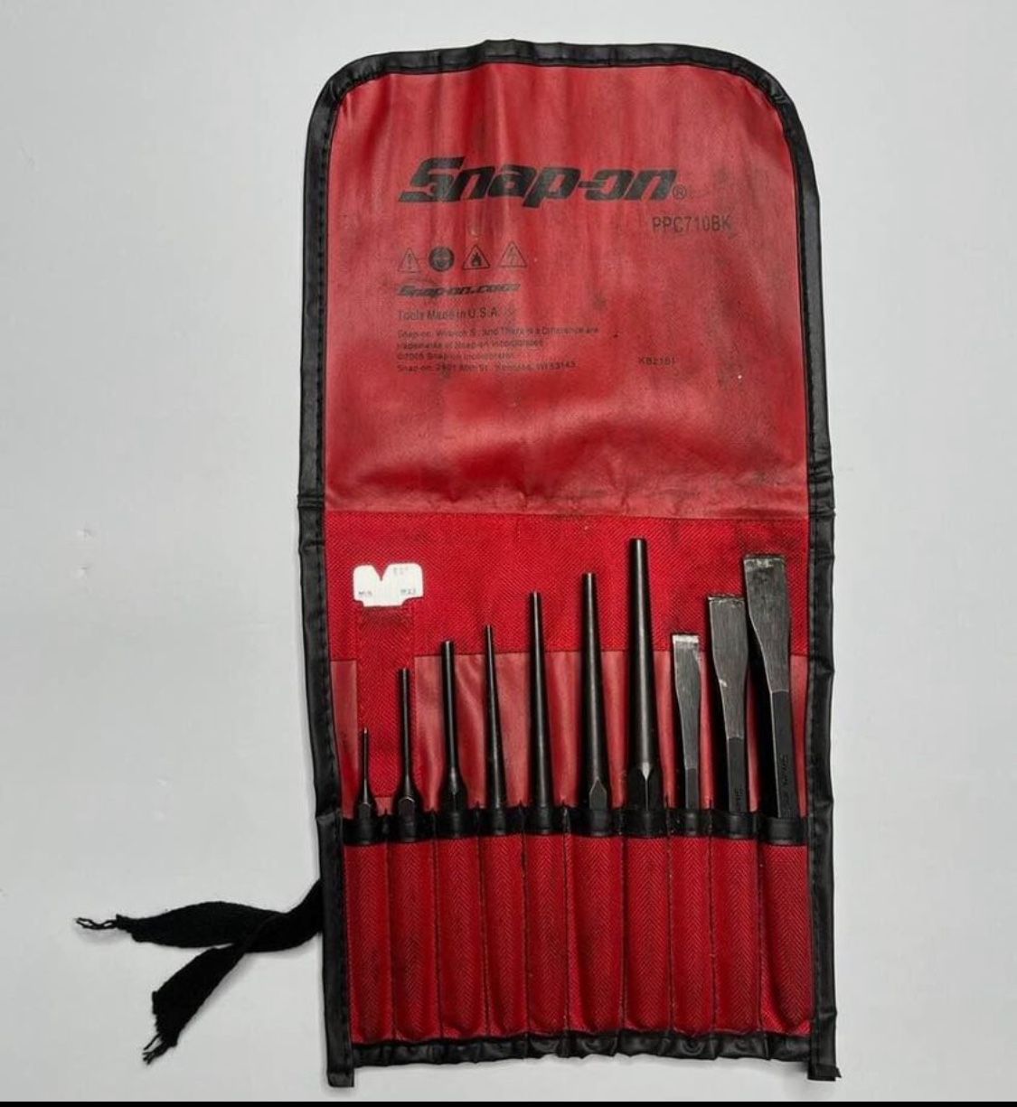 Snap-on PPC710BK 11-Piece Punch and Chisel Set In Pouch Complete wrench USA
