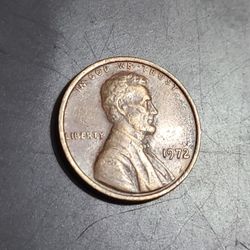 1972 No Mint Mark Penny With Mint Errors.