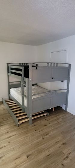 Full sized bunk-beds with trundle