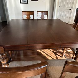 Elegant Dining Table Set with 8 Upholstered Chairs