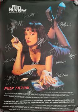 Pulp Fiction CAST Signed Movie Poster