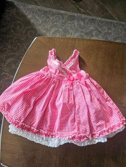 Maggie & Zoe pink gingham dress size 12 months