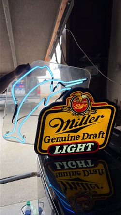 Miller light neon light