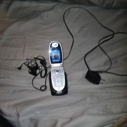 Verizon Flip Phone, LG-Vx6000, With Charging Cradle And Wired Headphones