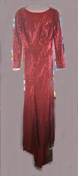 Red Sequin Gown new, medium