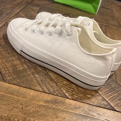 NEW white Converse Style Shoes 