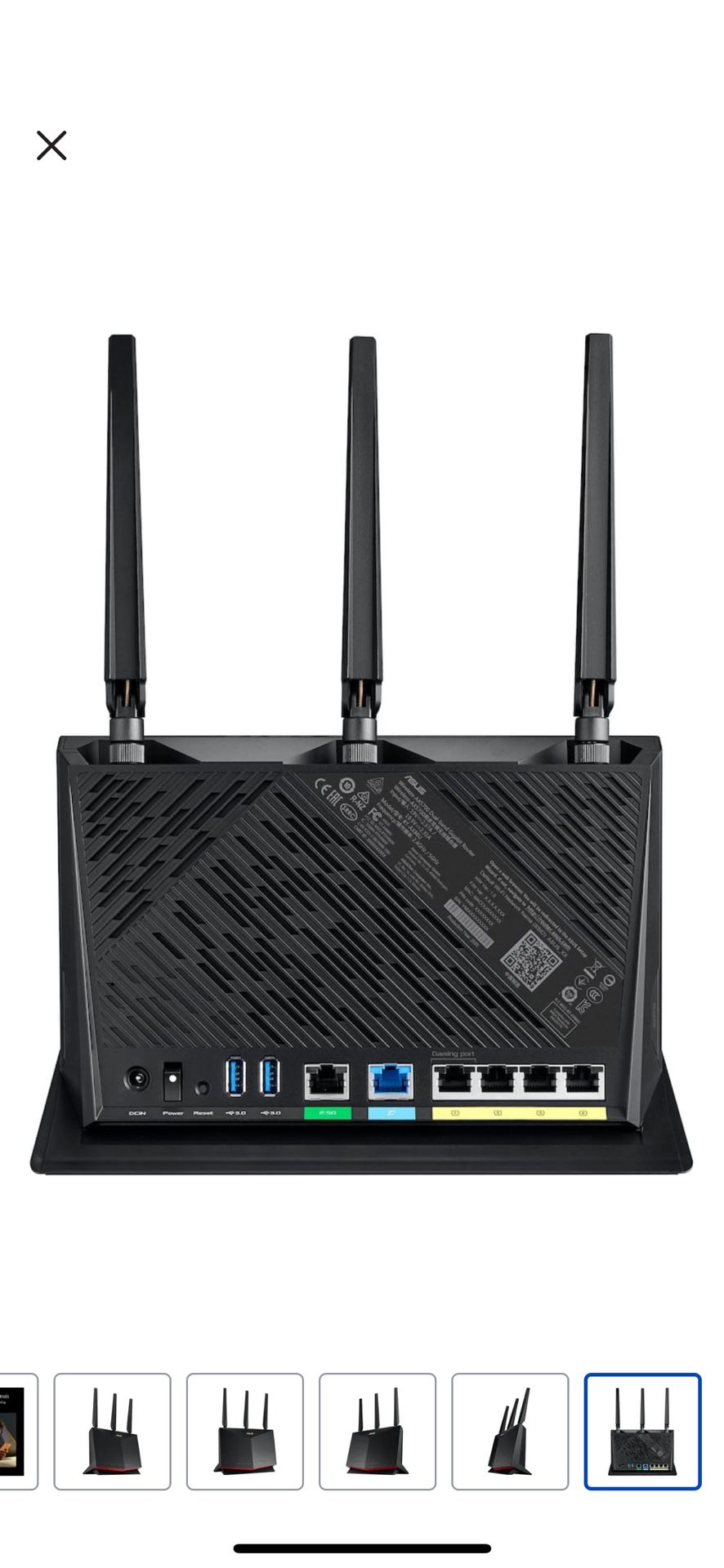 Asus AX 5700 Dual Band WiFi Router Black