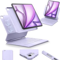 ESR iPad Air 13 Inch Case Keyboard (M3/M2, 2025/2024), Easy-Set Magnetic Stand, Portrait/Landscape Mode, Removable Case with Multi-Touch Trackpad, Reb
