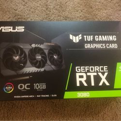 RTX 3080 NVIDIA GeForce ASUS TUF GAMING Overclock Graphics Card