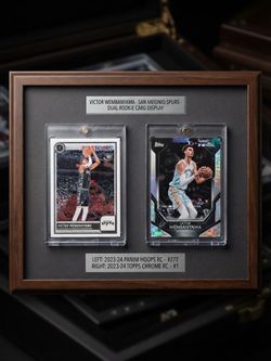 Victor Wembanyama Dual Rookie Card Framed Display