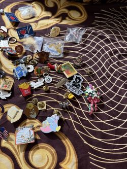 Assorted Lapel Pins Collection Of Vintage Football Baseball. It’s All Here.