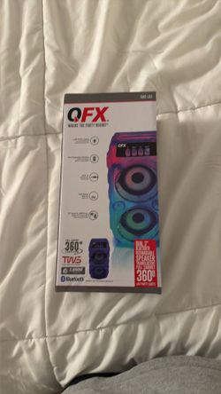 QFX TMS-101 Bluetooth Party Speaker – Rechargeable LED Speaker (Brand New)