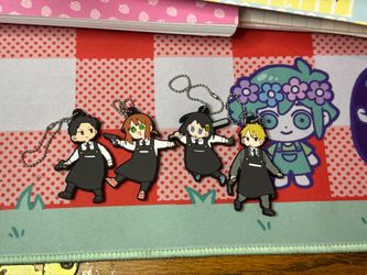 Kindergarten Wars Rubber Keychains - Set of 4 (Doug, Rita, Hana, and Luke) - Officially Licensed Manga/Anime Merch