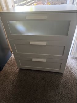 3-drawer dresser, white