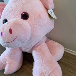 37” Extra Large Stuffed Animal Pig