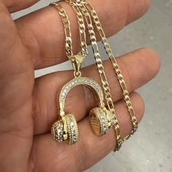 Beautiful For Music Lover Simulated  Diamonds Stones Pendant And Necklace 💥💥💥