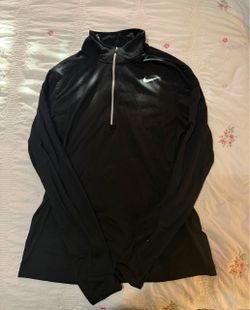 Nike Running Dri-Fit Half Zip Pullover, Black, Women’s Size M