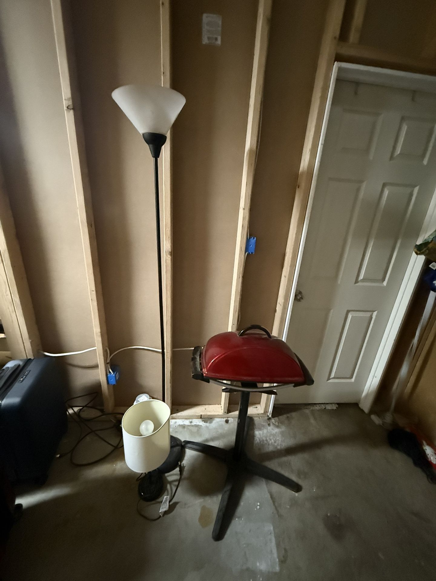 Big Lamp, Small Lamp And Bbq Grill