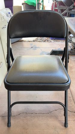 Black folding chair