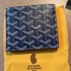 Blue French wallet