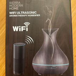 Smart WiFi Wireless Essential Oil Aromatherapy 400ml Ultrasonic Diffuser & Humidifier with Alexa & Google Home Phone App & Voice Control - Create Sche