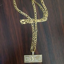 Silver 925 Chain 28 " Long 14K Gold PLATED