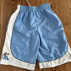 And One Youth Basketball Shorts Reversible Blue White size M