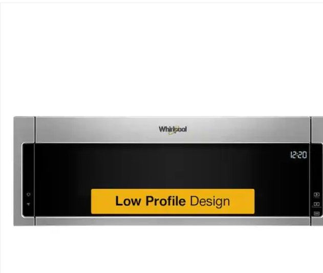 Whirlpool 1.1 cu. ft. Over the Range Low Profile Microwave Hood Combination in Stainless Steel