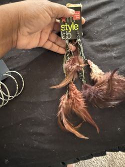 Brown Feather Earrings