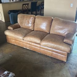 2 Leather Couches 