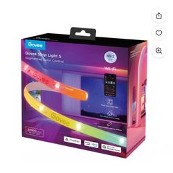 Govee RGBICW Wi-Fi LED Strip Light, 49.2ft, Smart App Control, Multicolor for Bedroom & TV Backlight