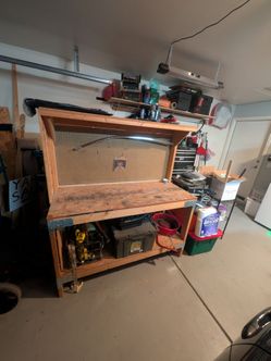 Wood workbench