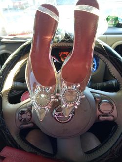 Hayixia  Slip On Clear Heels So Pretty 
