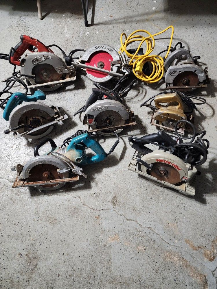 Lot of corded circular saws (see description for models)