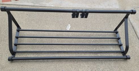 IKEA PORTIS Wall-Mounted Hat and Coat Rack – Matte Black