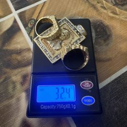 14k Pendant And Rings 