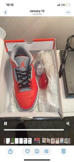 Retro Jordan 3s Sz 10 Men’s Og Everything Super Clean